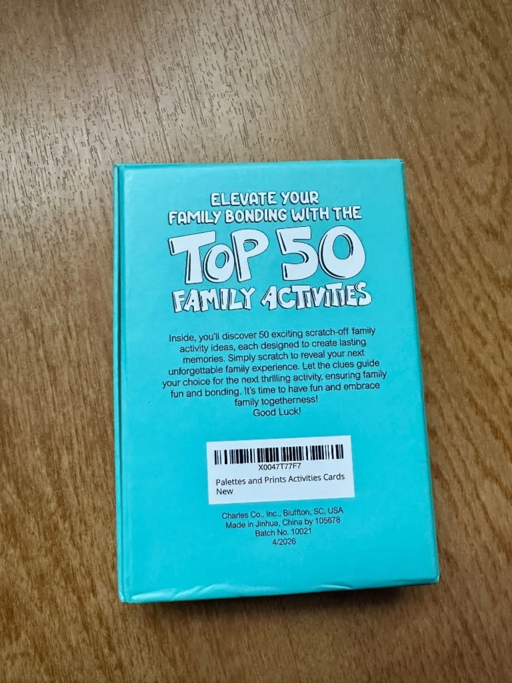 Top 50 Family Activities Scratch Off Cards Palettes & Prints 49 Unused